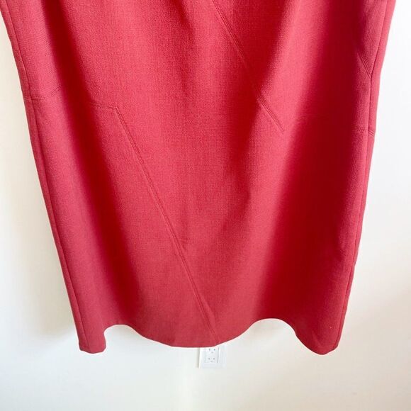 Lafayette 148 Orange Wool Blend Shift Dress Size 18 Career Sleeveless - Picture 3 of 7